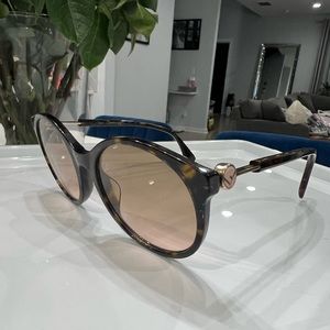 Fendi women’s sunglasses dark Havana round